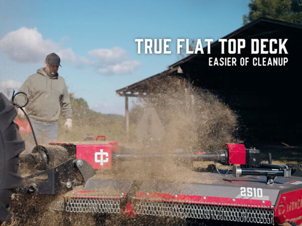 A true flat top design makes it easy to keep your mower deck clean